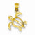 14k Gold Open Turtle pendant, Dazzling Pendants for Necklace