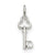 14k White Gold D Key Charm hide-image