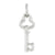 J Key Charm in 14k White Gold