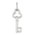 14k White Gold J Key Charm hide-image