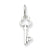 14k White Gold P Key Charm hide-image