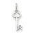 14k White Gold R Key Charm hide-image