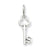 14k White Gold S Key Charm hide-image