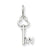 14k White Gold W Key Charm hide-image