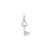 W Key Charm in 14k White Gold