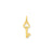 P Key Charm in 14k Gold