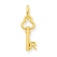 14k Gold R Key Charm hide-image