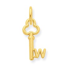 14k Gold W Key Charm hide-image