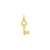 W Key Charm in 14k Gold