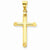 14k Gold 3-D Polished Hollow Cross pendant, Pendants for Necklace