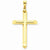 14k Gold 3-D Polished Hollow Cross pendant, Classy Pendants for Necklace