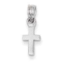 14k White Gold Mini Cross Charm hide-image