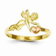 14k Two-tone Angel & Heart Ring