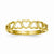 14k Yellow Gold High Polished Heart Band Ring