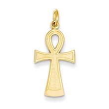 14k Gold Ankh Cross Charm hide-image