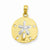 14k Gold & Rhodium Sand Dollar Pendant, Pendants for Necklace