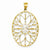 14k Gold & Rhodium Floral Medallion Pendant, Pendants for Necklace