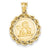 14k Gold Satin Angel in Bezel Charm hide-image