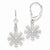 14k White Gold 3-D Snowflake Leverback Earrings