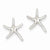 14k White Gold Dancing Starfish Post Earrings