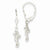 14k White Gold 3-D Mini Seahorse Leverback Earrings