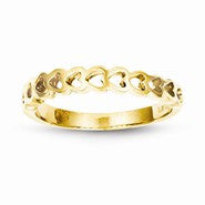 14k Yellow Gold Heart Ring