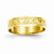 14k Yellow Gold X and Heart Embossed Ring