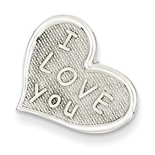 14k White Gold I Love You Heart Charm hide-image