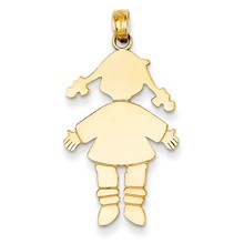 14k Gold girl Charm hide-image