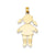 girl Charm in 14k Gold