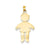 boy Charm in 14k Gold