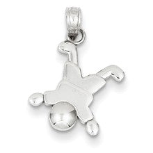 14k White Gold Little Boy Charm hide-image