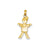 Diamond-Cut Full Body Boy Charm in 14k Gold