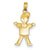 14k Gold Diamond-Cut Full Body Boy Charm hide-image