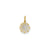 Small Polished and Textured Charm in 14k Gold & Rhodium