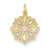 14k Gold Polished w/Rhodium Fancy Charm hide-image