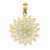 14k Gold Polished Filigree Sun Pendant, Pendants for Necklace