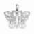 14k White Gold Polished Butterfly Pendant, Pendants for Necklace