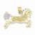 14k Gold & Rhodium Filigree Horse Pendant, Pendants for Necklace