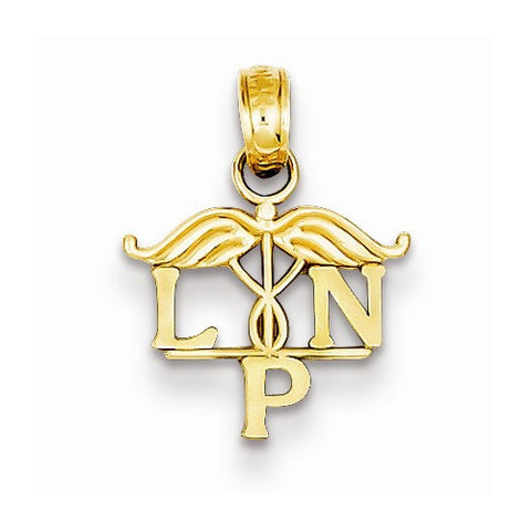 14k Gold LPN Symbol Pendant, Pendants for Necklace