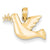 14k Gold Satin & Diamond-cut Dove Charm hide-image