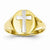 14k Yellow Gold & Rhodium Cross Baby Ring