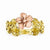 14k Yellow & Rose Gold Diamond-cut Plumeria Flower Ring