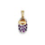 Prong-Set February/Amethyst Baby Shoe Charm in 14k Gold & Rhodium