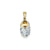 Prong-Set March/Aquamarine Baby Shoe Charm in 14k Gold & Rhodium