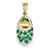 14k Gold & Rhodium Prong-Set May/Emerald Baby Shoe Charm hide-image