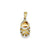 Prong-Set November/Citrine Baby Shoe Charm in 14k Gold & Rhodium