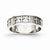 14k White Gold Polished & Satin Cross Wedding Band