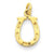 14k Gold Solid Polished Horseshoe Charm hide-image