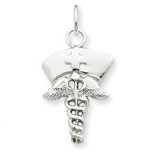 14k White Gold Nurse Symbol Charm hide-image